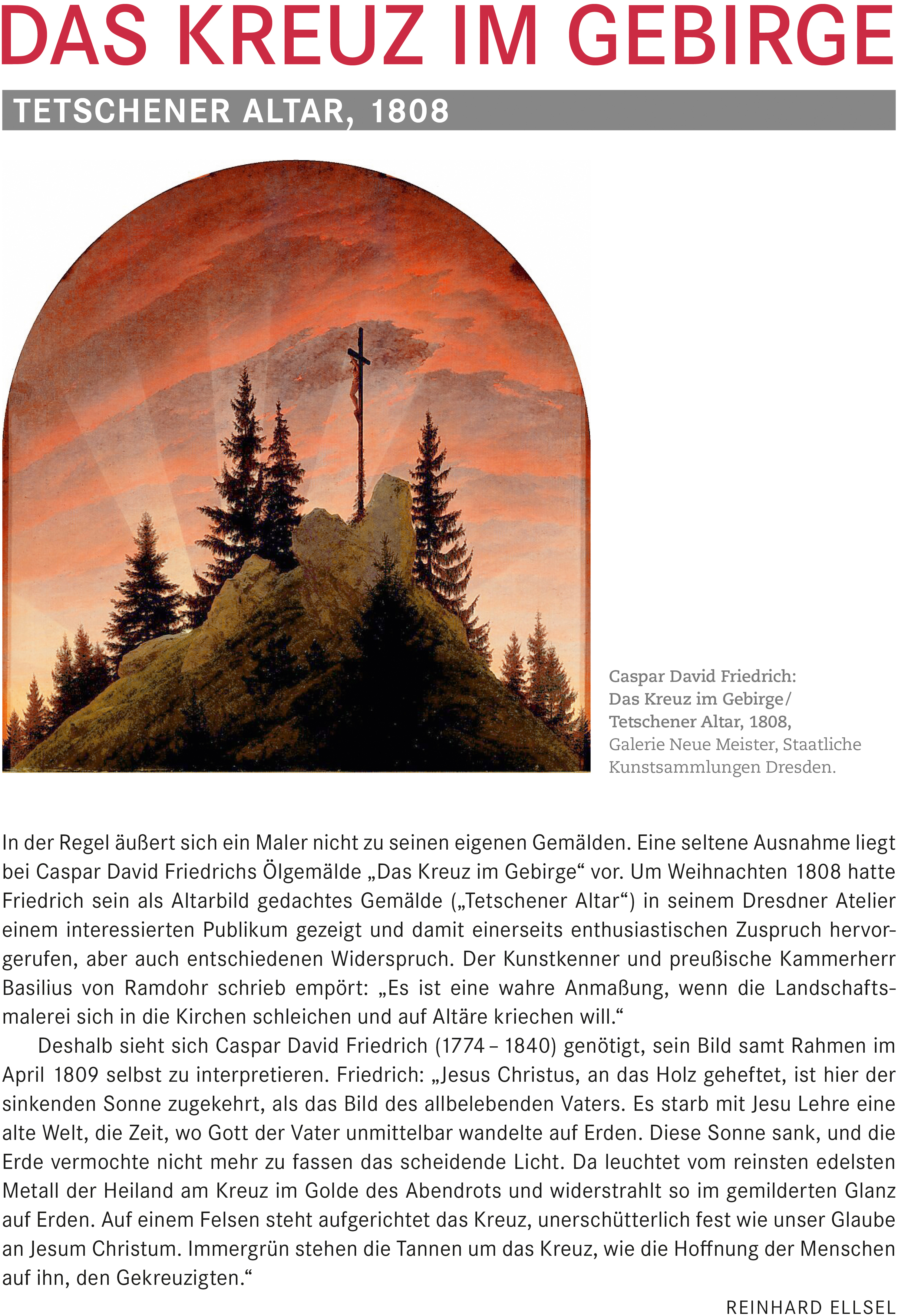 Artikel zum Bild Das Kreuz im Gebirge